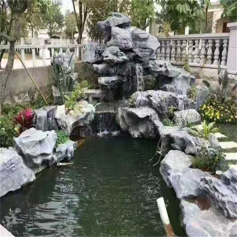 嘉兴庭院假山鱼池图片