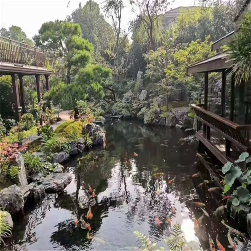 嘉兴庭院小型鱼池假山图片